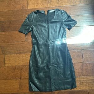 Faux leather mini dress , Zara, US4/S